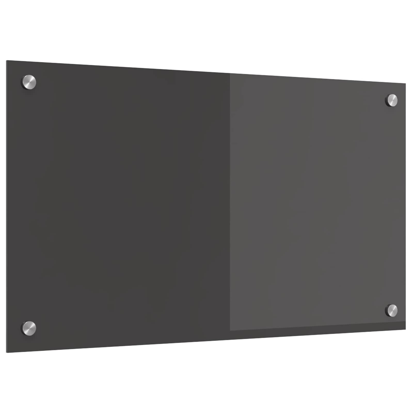 vidaXL Кухненски гръб Тъмен сив 70 x 40 cm закалено стъкло