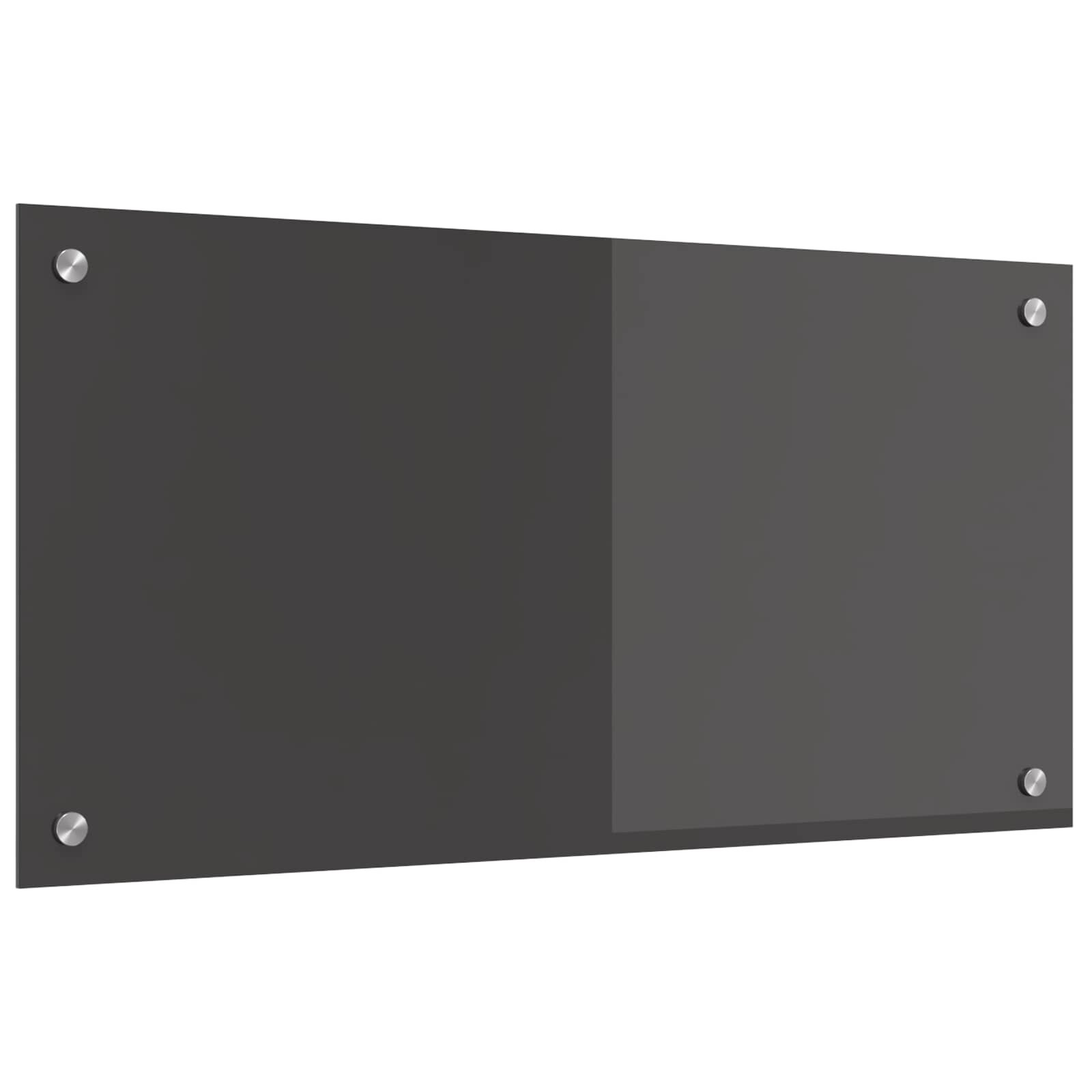 vidaXL Кухненски гръб Тъмен сив 80 x 40 cm закалено стъкло
