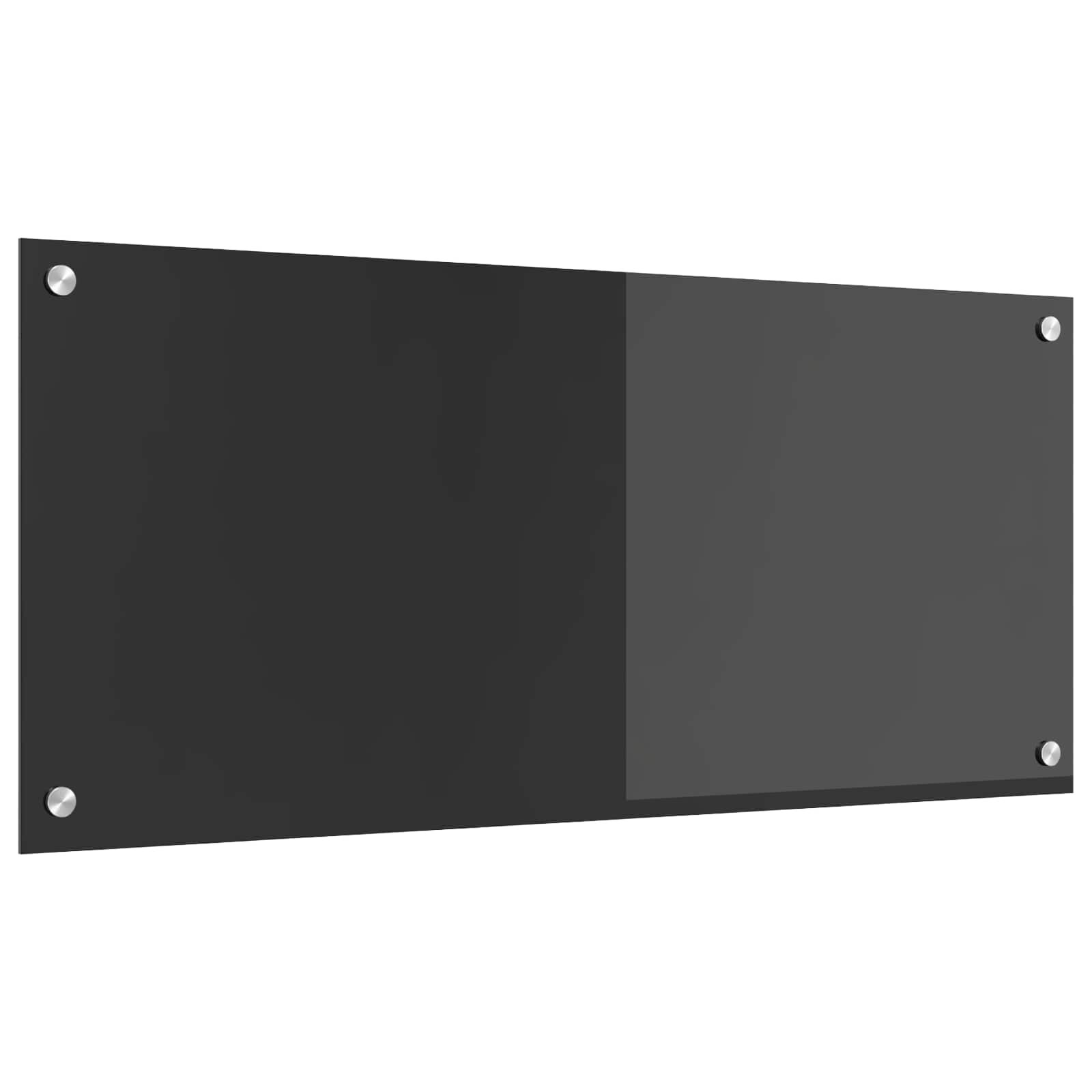 vidaXL Кухненски гръб Тъмен сив 90 x 40 cm закалено стъкло