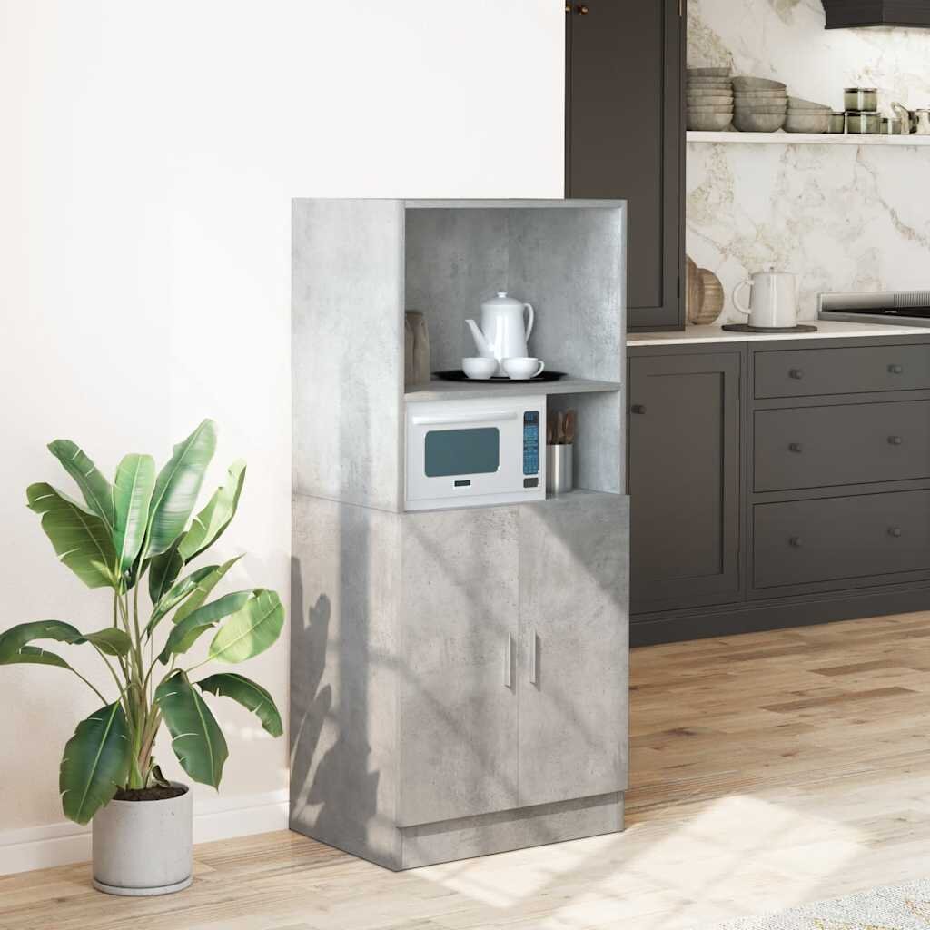 vidaXL Кухненски шкаф бетонно сив 57x415x1315 см инженерно дърво