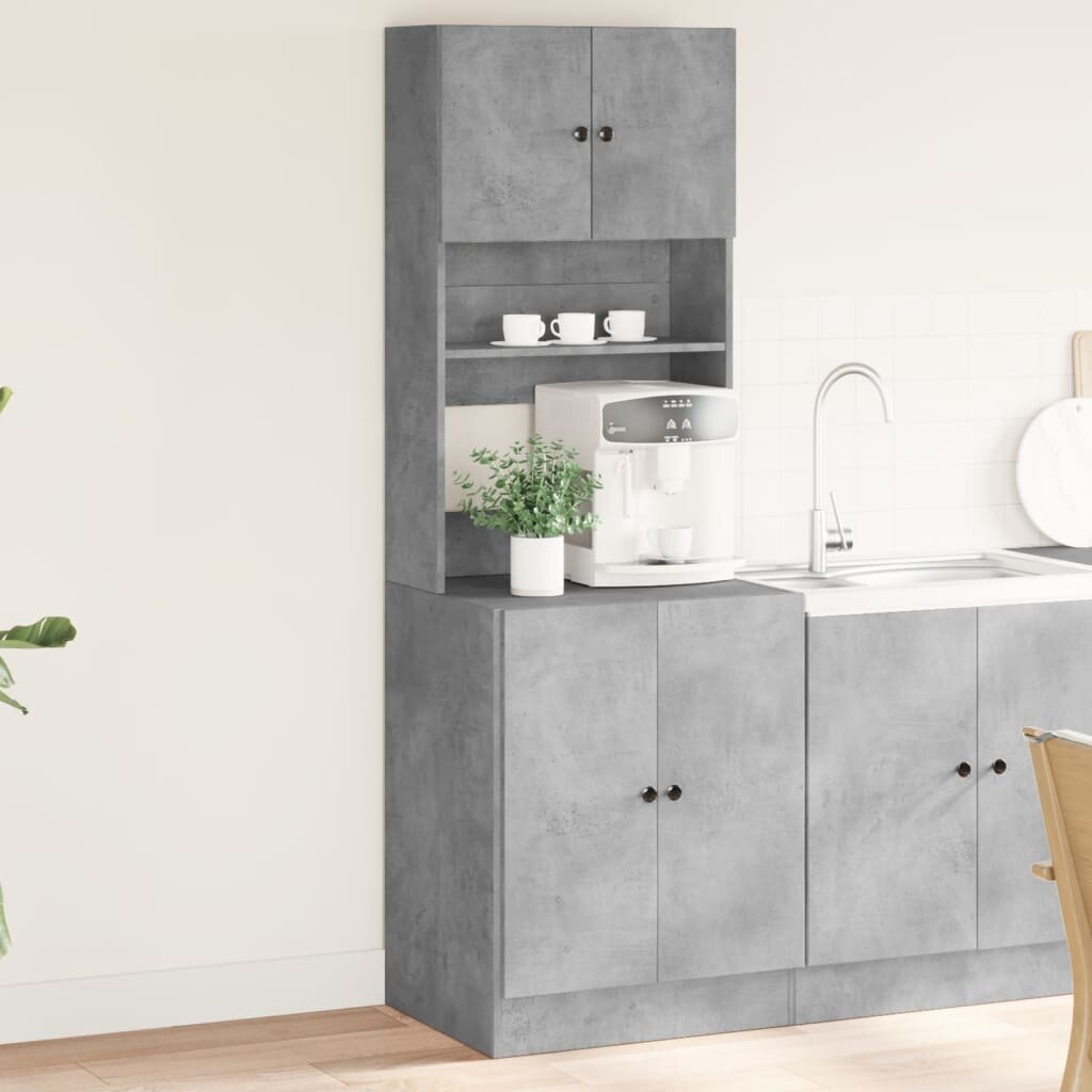 vidaXL Кухненски шкаф бетонно сив 60x50x180 см инженерно дърво