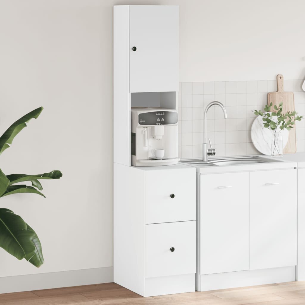 vidaXL Кухненски шкаф бял 35x50x180 см инженерно дърво