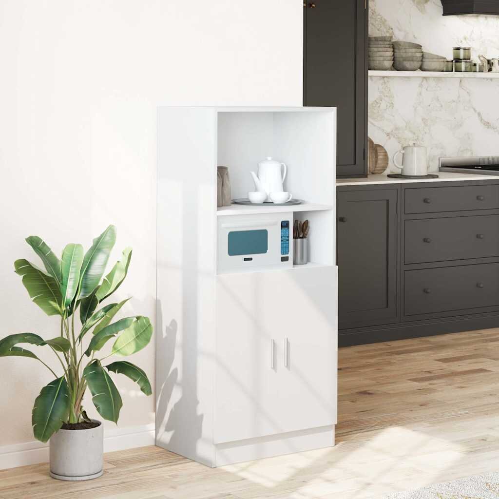 vidaXL Кухненски шкаф бял 57x415x1315 см инженерно дърво