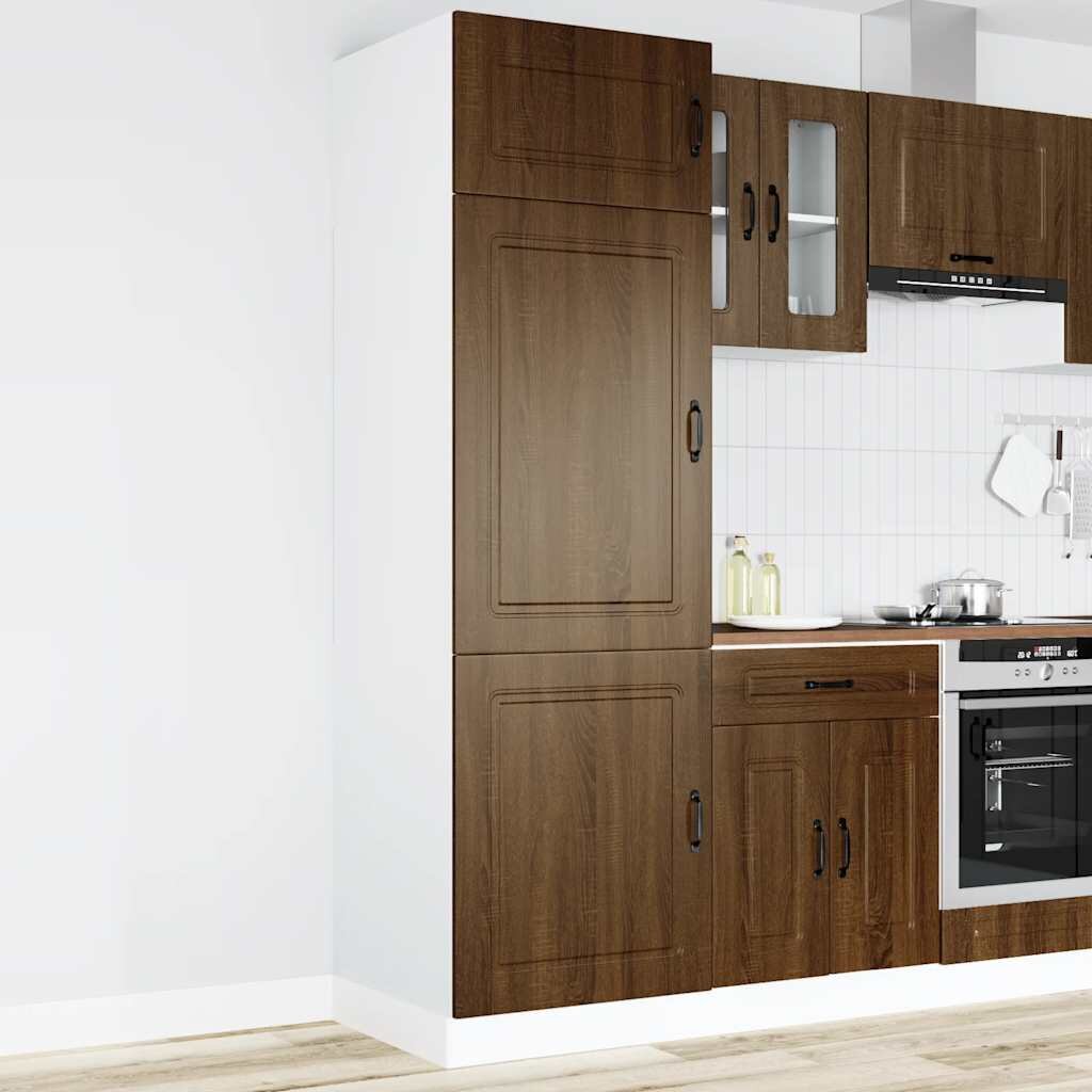 vidaXL Кухненски шкаф Kalmar кафяв дъб инженерно дърво