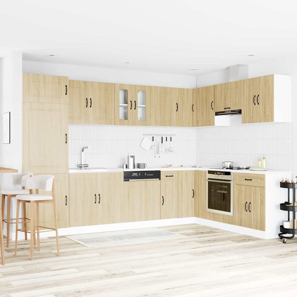 vidaXL Кухненски шкаф Kalmar Сонома дъб 80 x 46 x 815 см