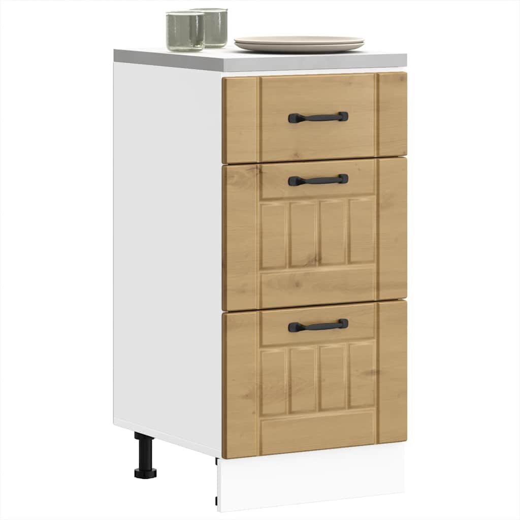 vidaXL Кухненски шкаф Lucca дъб артизан инженерно дърво