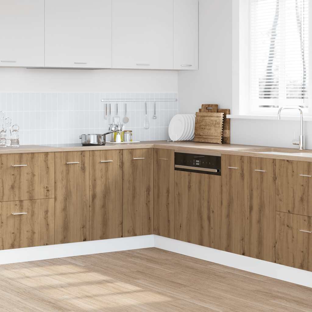 vidaXL Кухненски шкаф "Lyon" дъб Artisan 755x755x815 см инженерно дърво