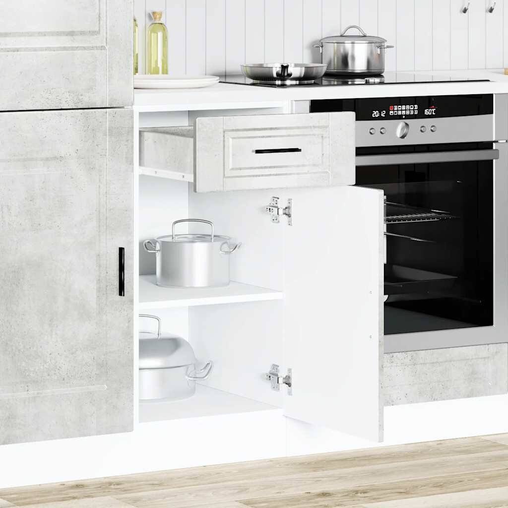 vidaXL Кухненски шкаф Porto бетонно сив инженерно дърво