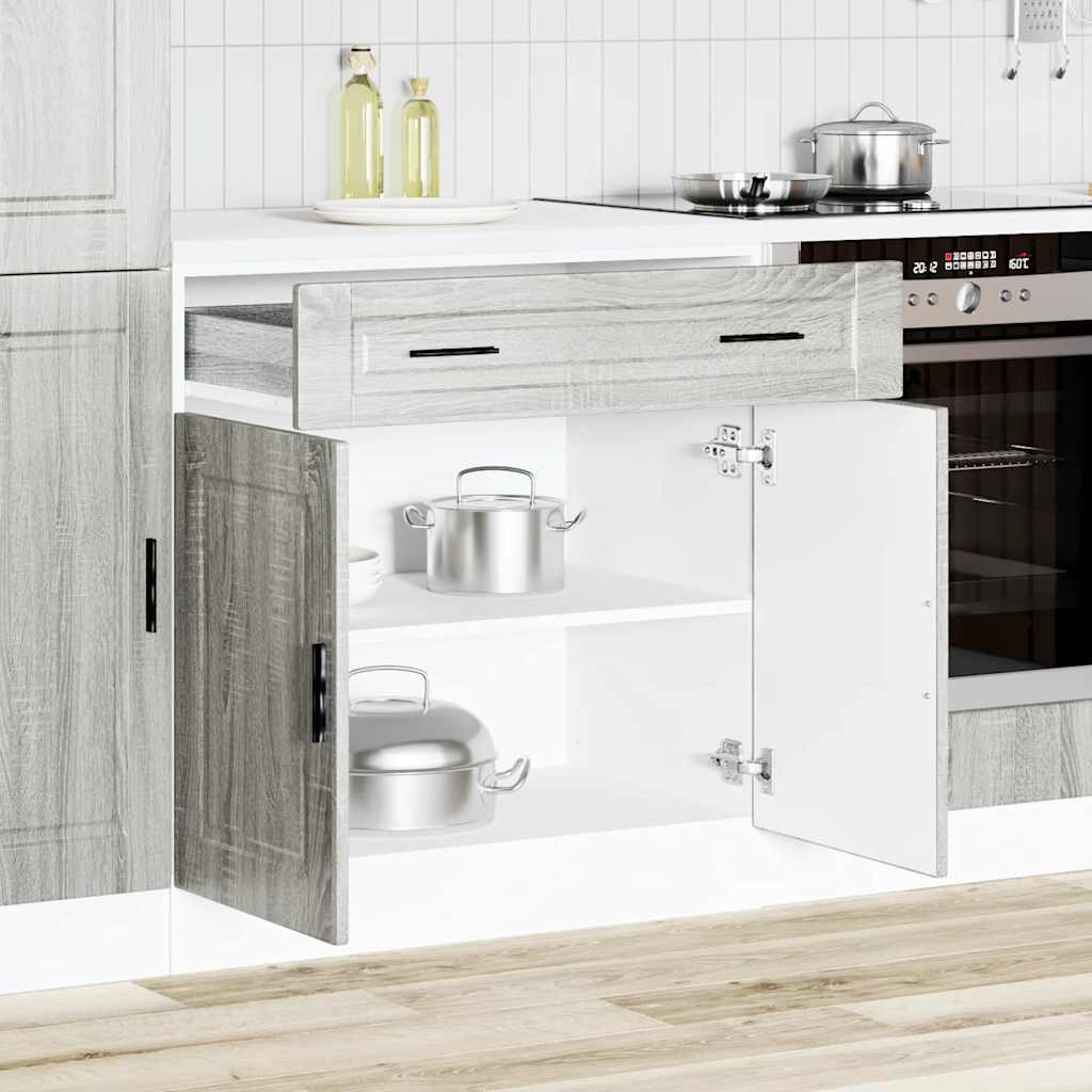 vidaXL Кухненски шкаф Porto сив сонома инженерно дърво