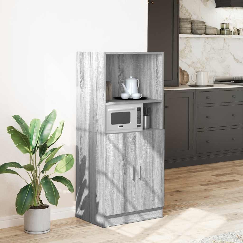 vidaXL Кухненски шкаф сив сонома 57x415x1315 см инженерно дърво