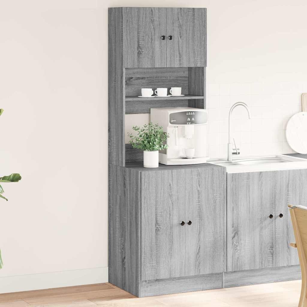 vidaXL Кухненски шкаф сив сонома 60x50x180 см инженерно дърво