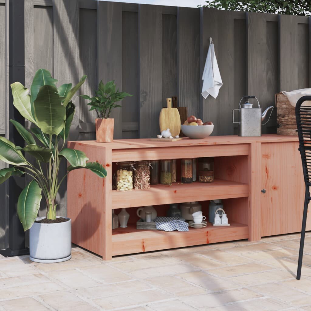 vidaXL Кухненски шкаф за открито MEPPEL 106x55x64 см дугласко дърво масив
