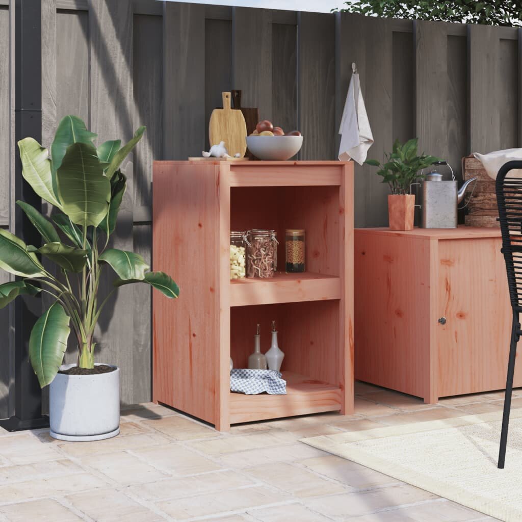 vidaXL Кухненски шкаф за открито MEPPEL 55x55x92 см дугласко дърво масив