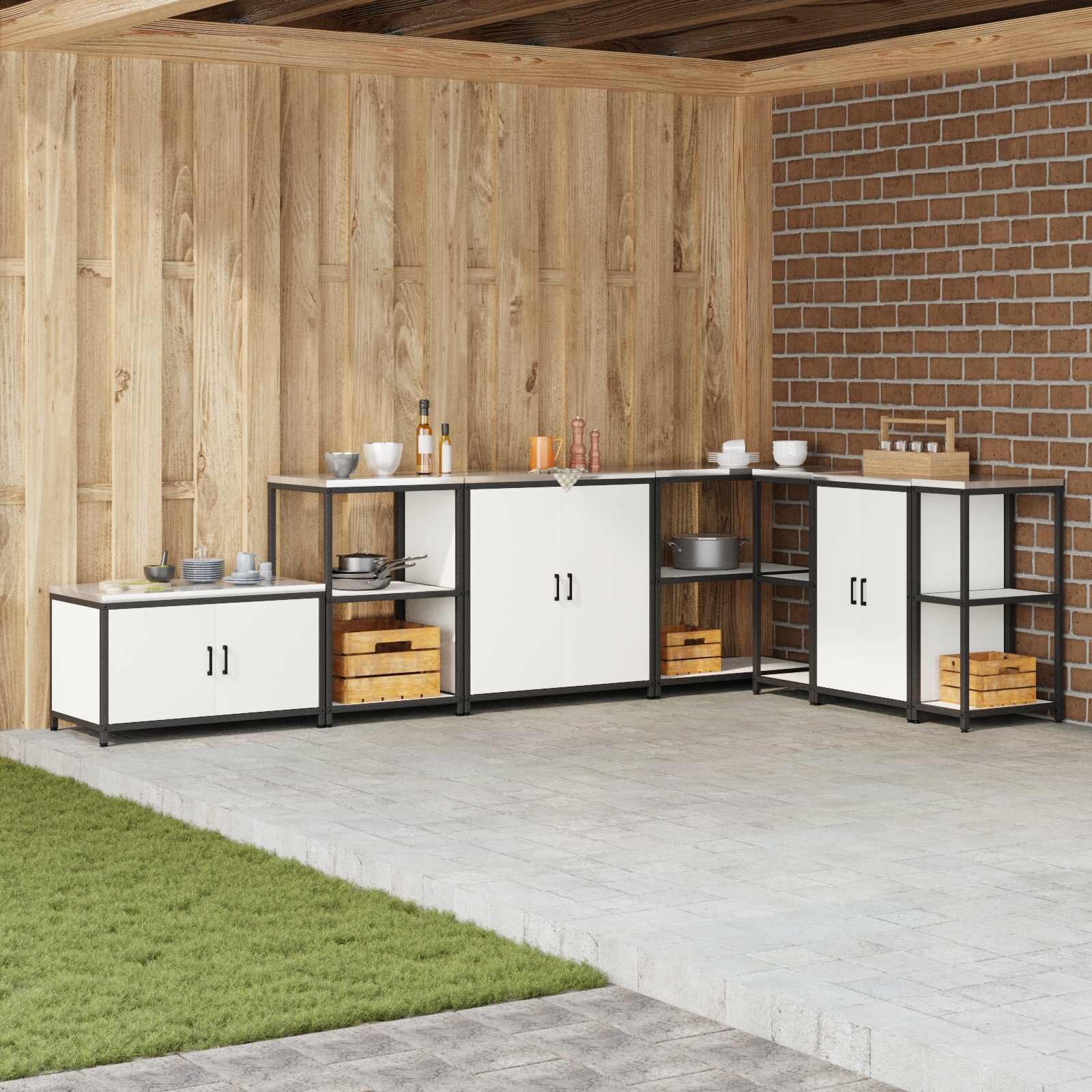 vidaXL Кухненски шкаф за съхранение HATTEM Бяло 90 x 50 x 53 см