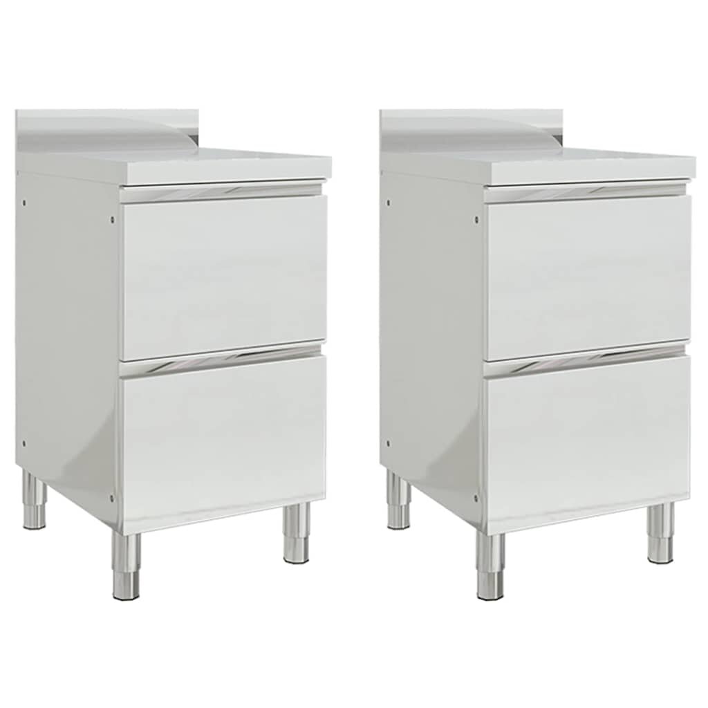 vidaXL Кухненски шкафове с 2 чекмеджета 2 бр. 50x60x96 см