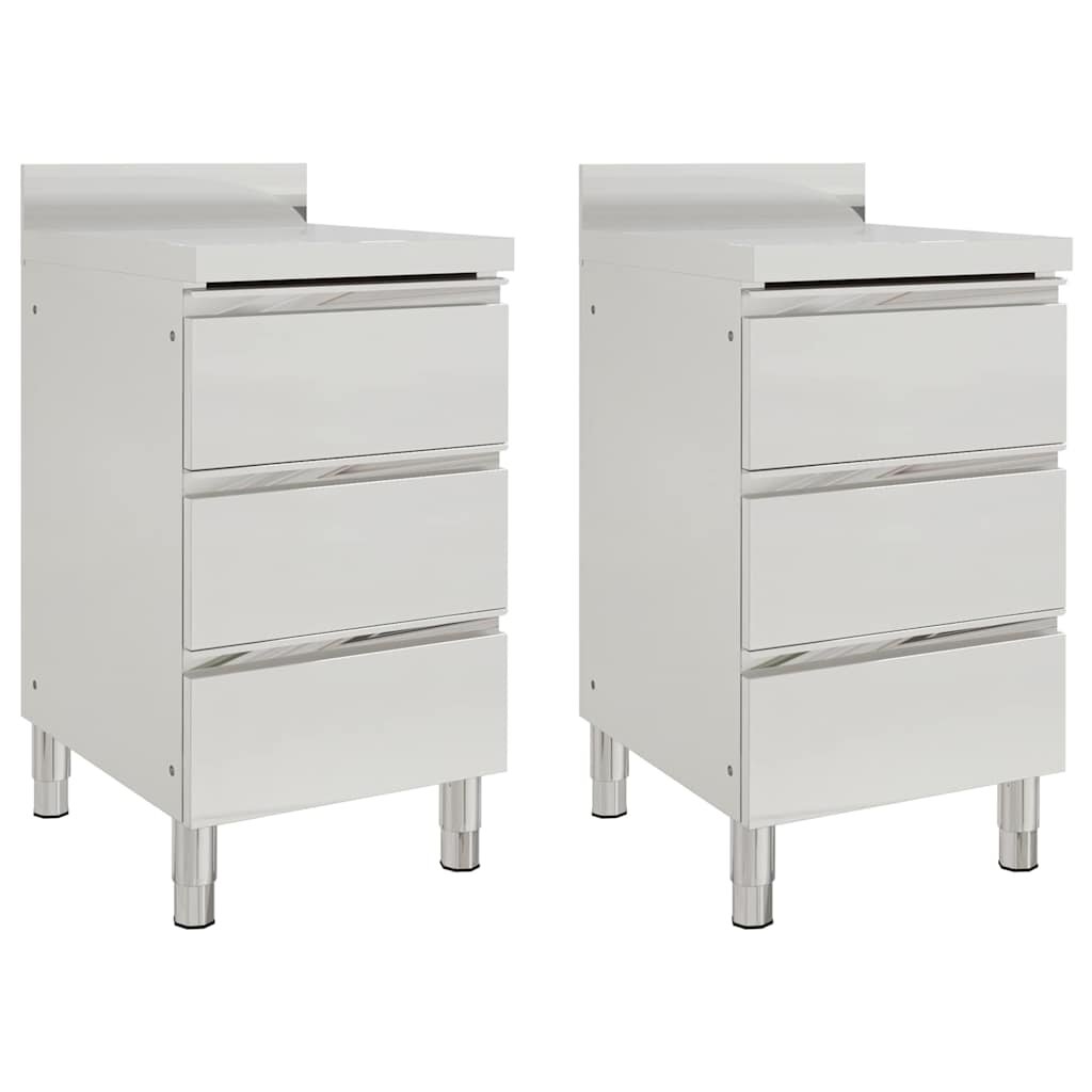 vidaXL Кухненски шкафове за търговци с 3 чекмеджета 2 бр. 50x60x96 см