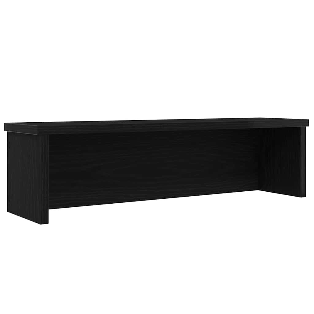 vidaXL Кухненски стелаж за подреждане черен 50x15x16 cm
