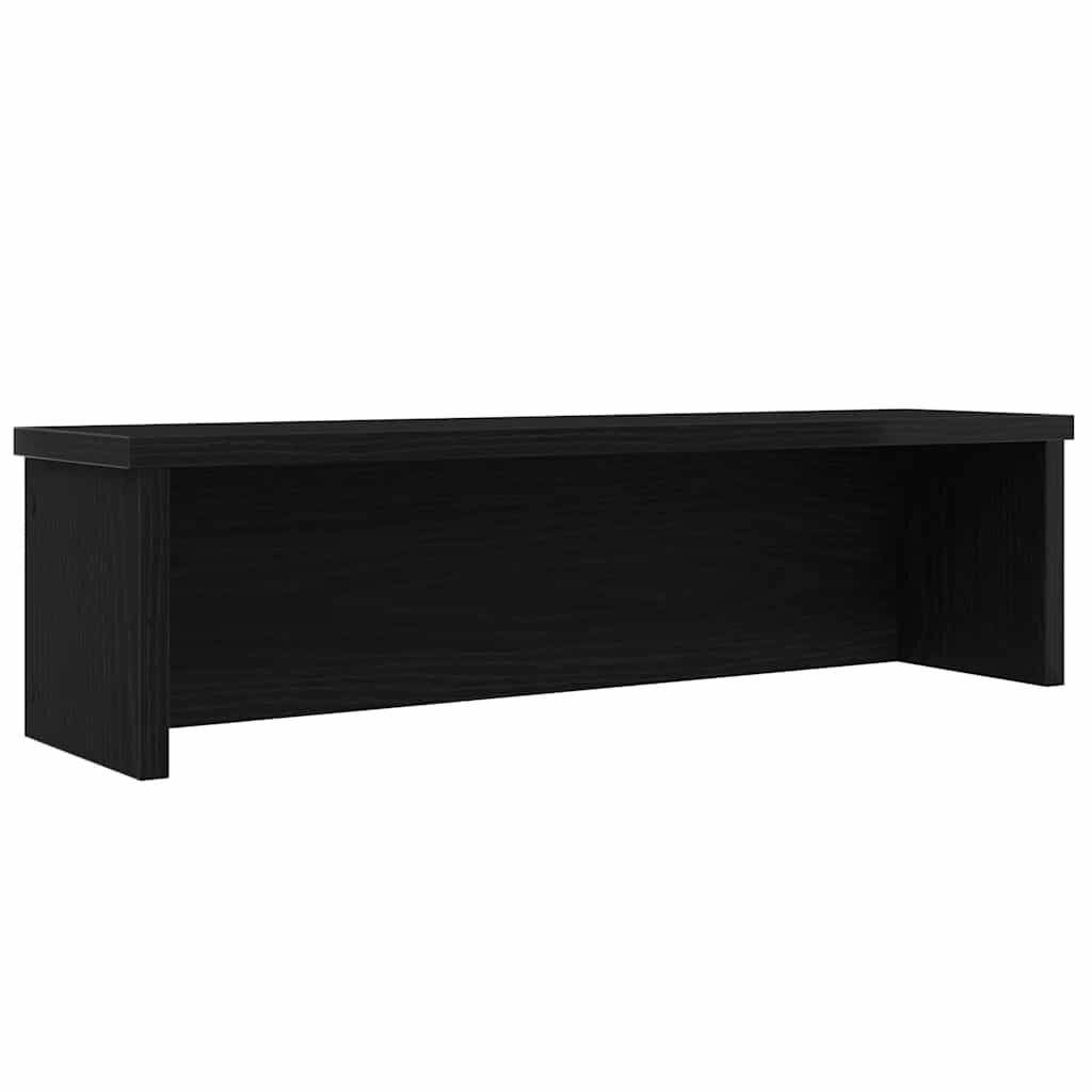 vidaXL Кухненски стелаж за подреждане черен 60x15x16 cm