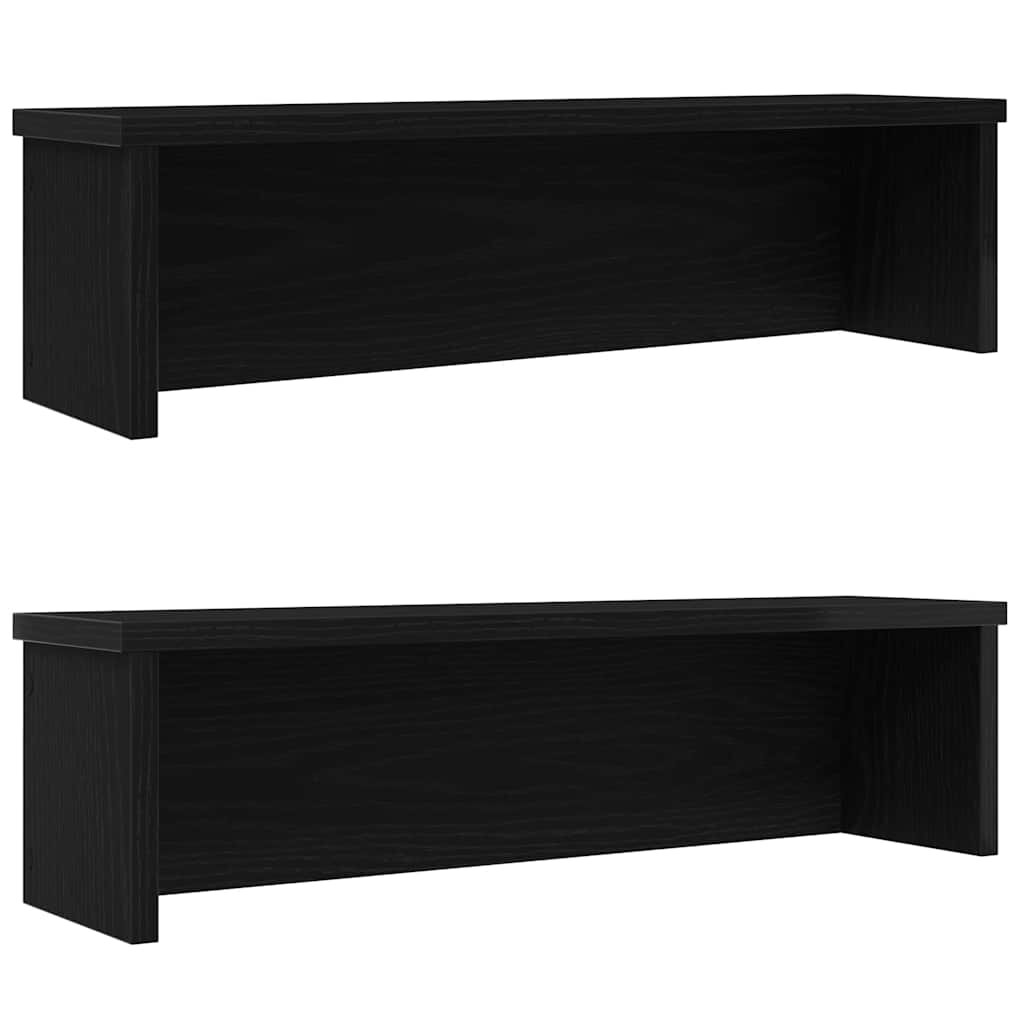 vidaXL Кухненски стелажи за подреждане 2 бр черни 60x15x16 см