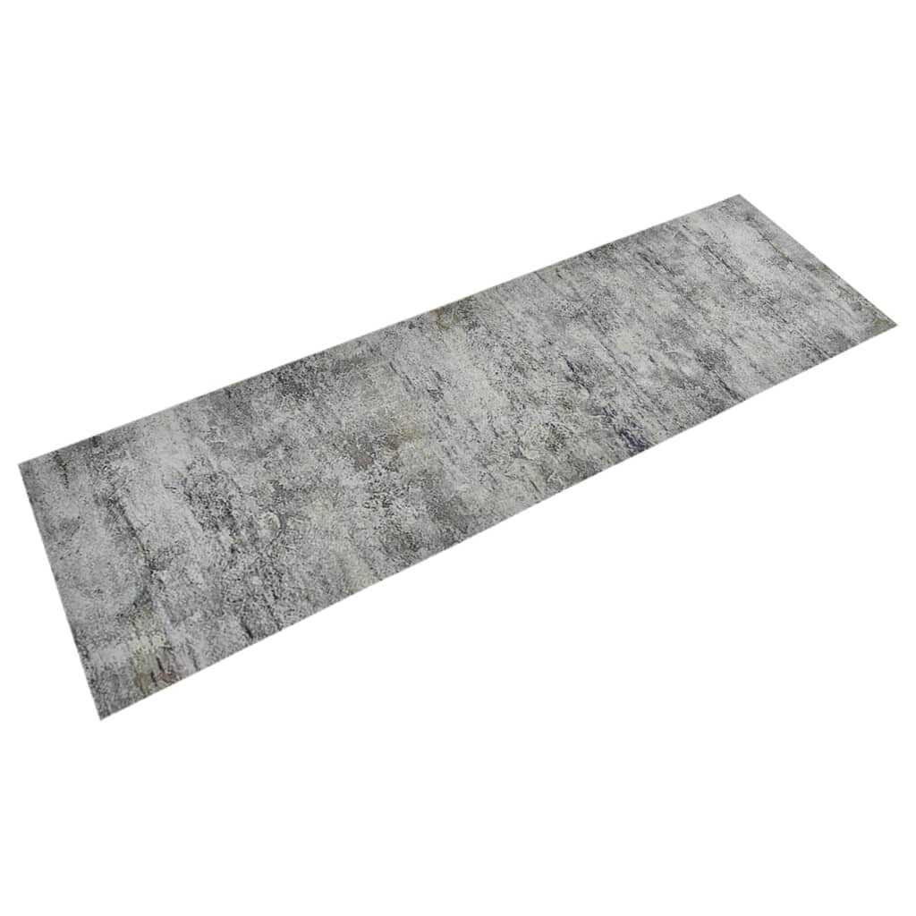 vidaXL Кухненско килимче миещо бетон 60x180 см кадифе