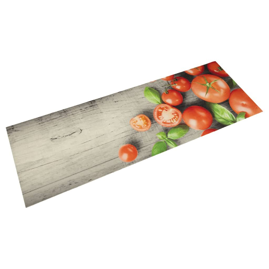 vidaXL Кухненско килимче миещо домати 45x150 см кадифе