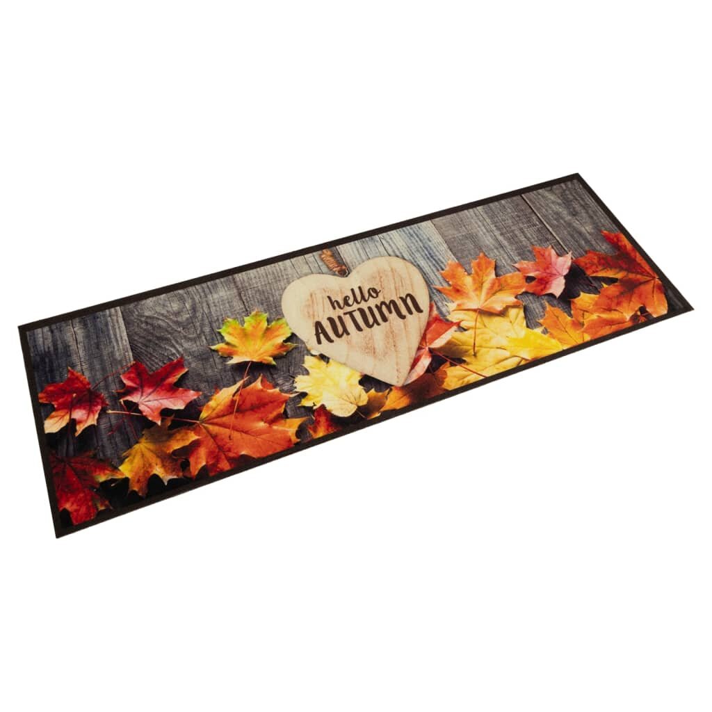 vidaXL Кухненско килимче миещо есен 60x180 см кадифе