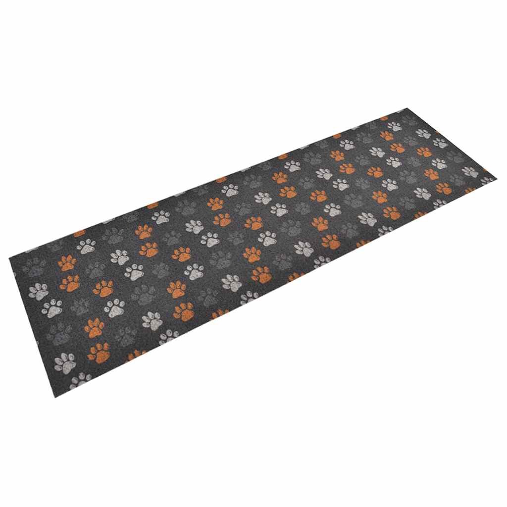 vidaXL Кухненско килимче миещо лапички 60x180 см кадифе