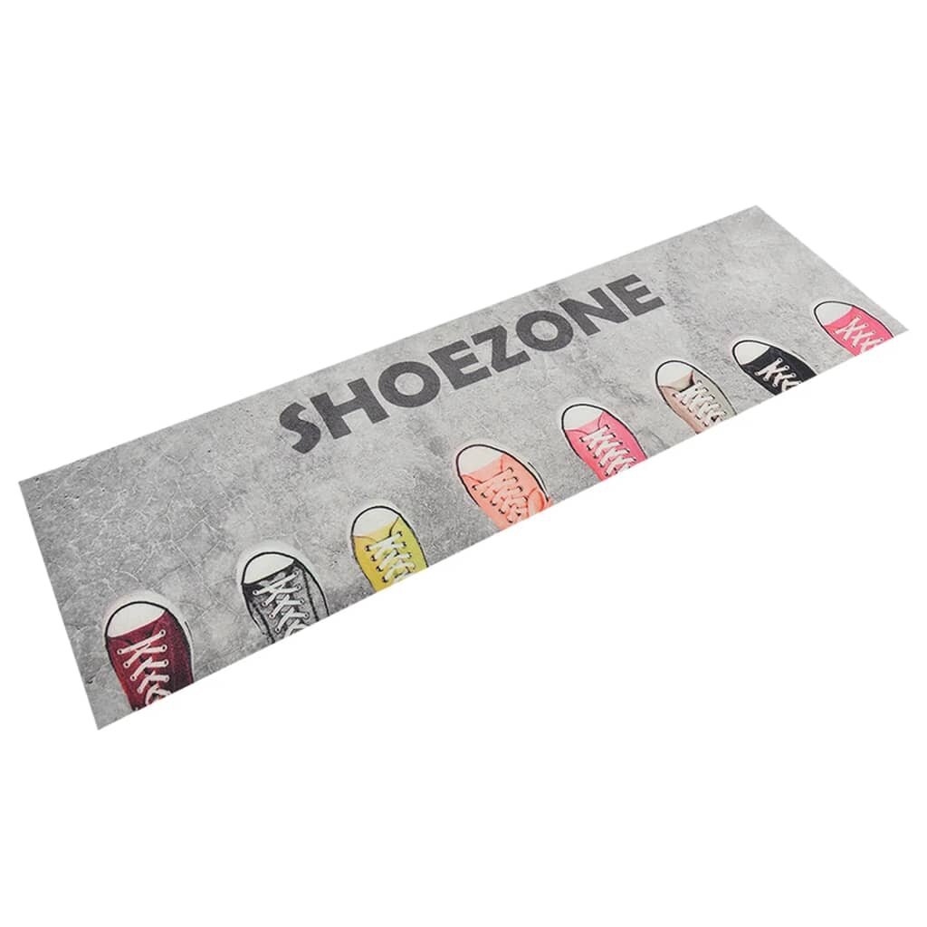 vidaXL Кухненско килимче миещо Shoezone 45x150 см кадифе