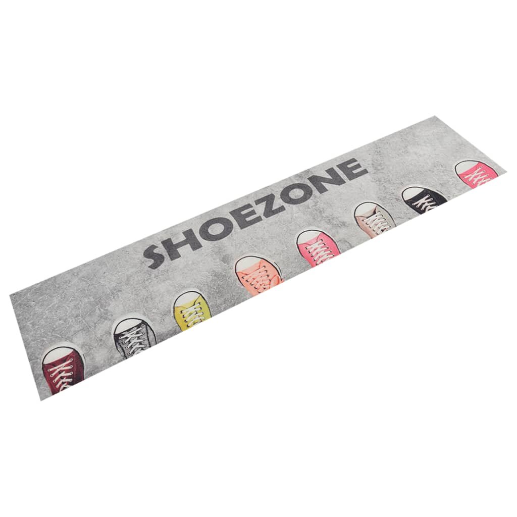vidaXL Кухненско килимче миещо Shoezone 60x300 см кадифе