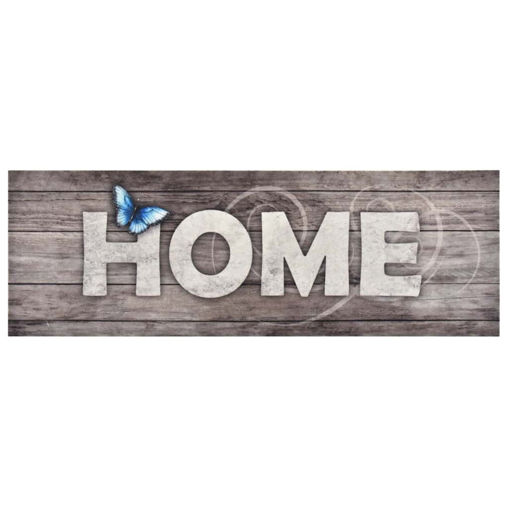 vidaXL Кухненско килимче перимо надпис "Home" 60x180 см