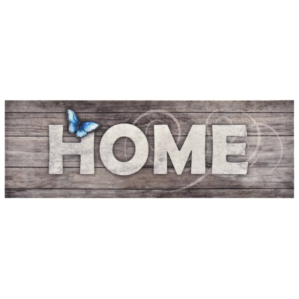 vidaXL Кухненско килимче перимо надпис "Home" 60x300 см