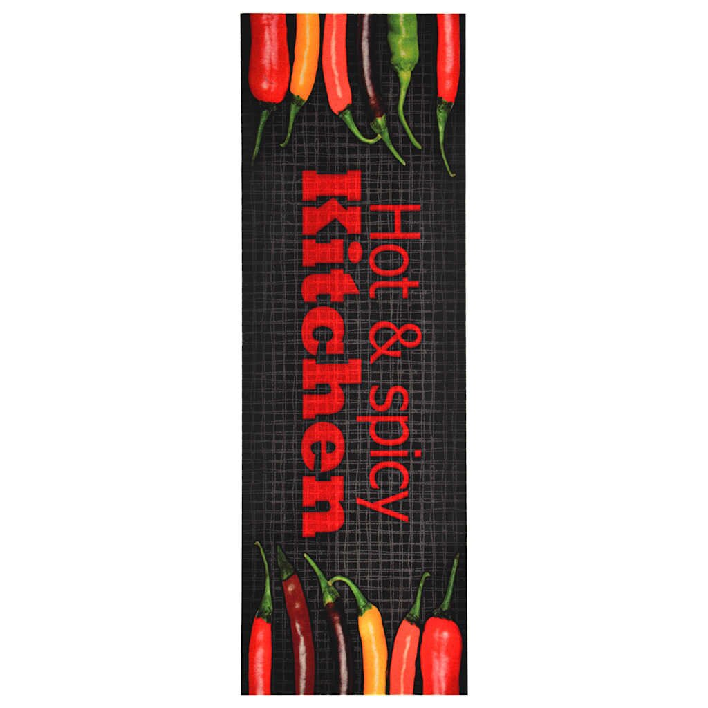 vidaXL Кухненско килимче перимо надпис Hot&Spicy 45x150 см