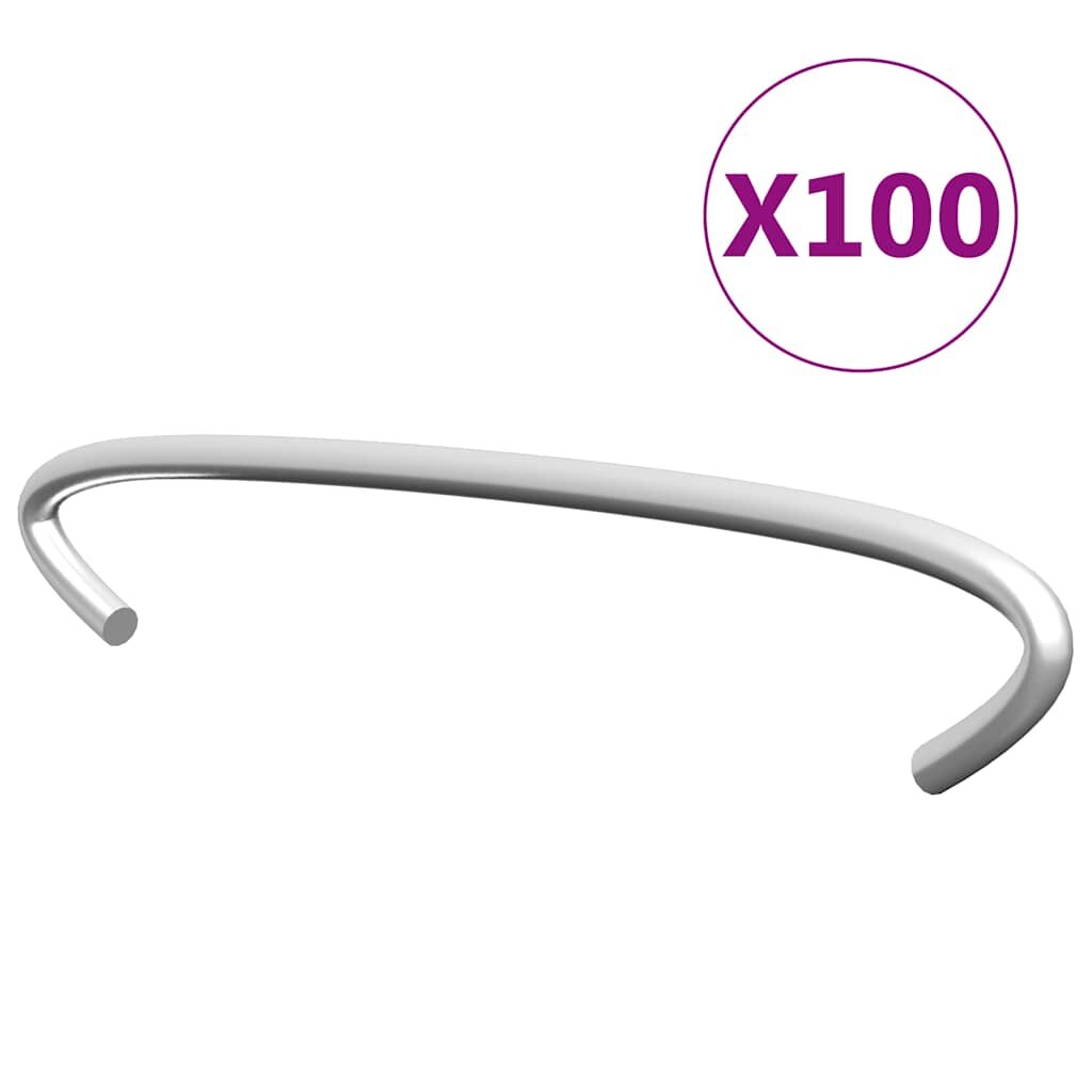vidaXL Куки за габиони 100 бр поцинкована стомана 10 см