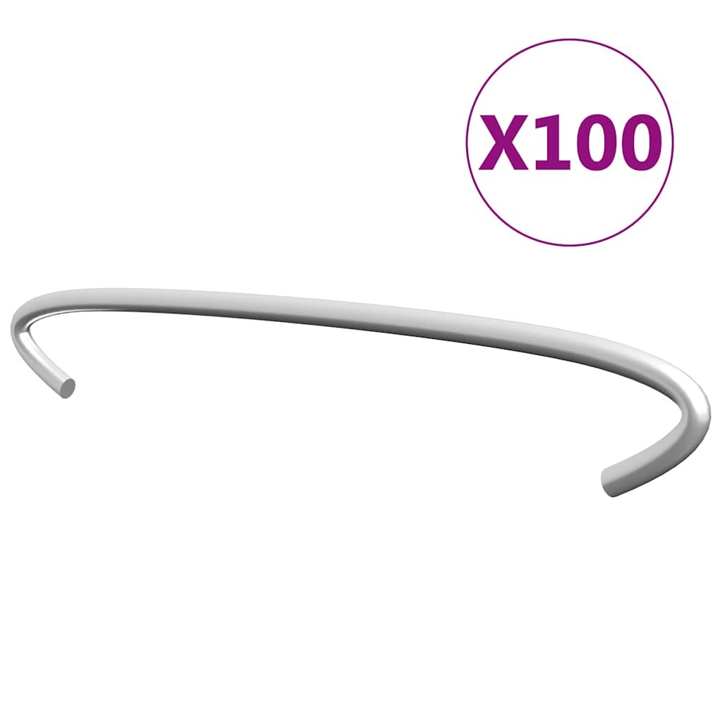 vidaXL Куки за габиони 100 бр поцинкована стомана 15 см