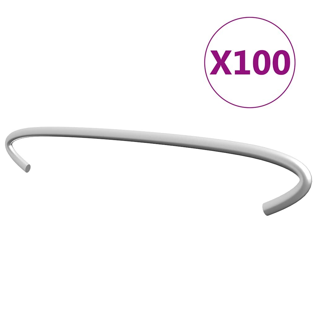 vidaXL Куки за габиони 100 бр поцинкована стомана 20 см