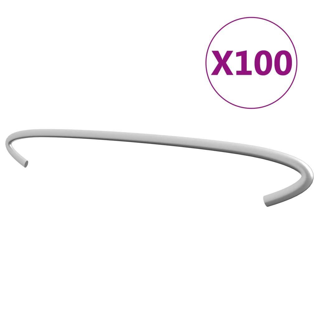 vidaXL Куки за габиони 100 бр поцинкована стомана 30 см