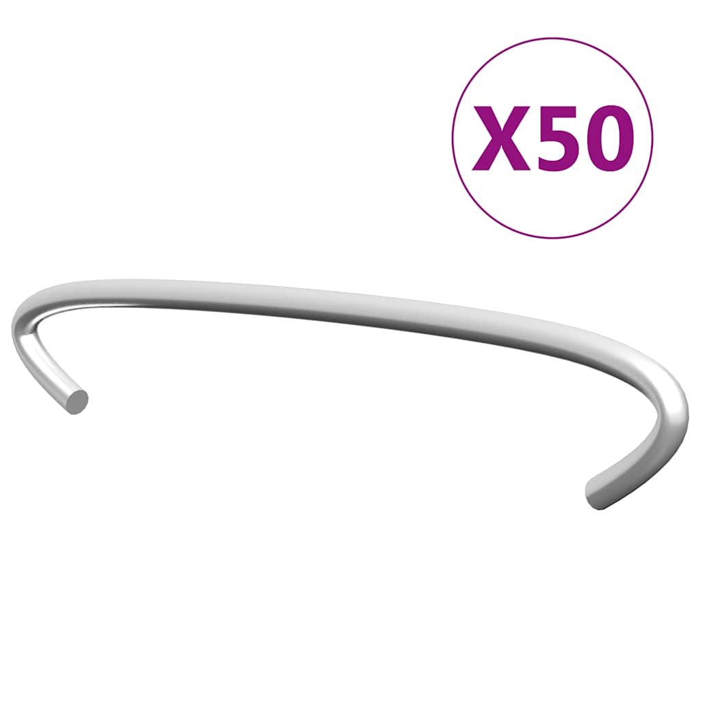 vidaXL Куки за габиони 50 бр поцинкована стомана 10 см