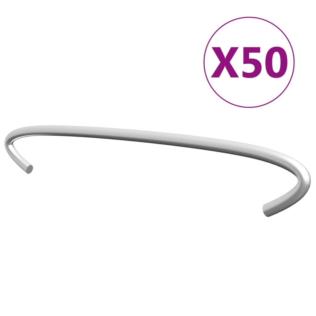 vidaXL Куки за габиони 50 бр поцинкована стомана 15 см