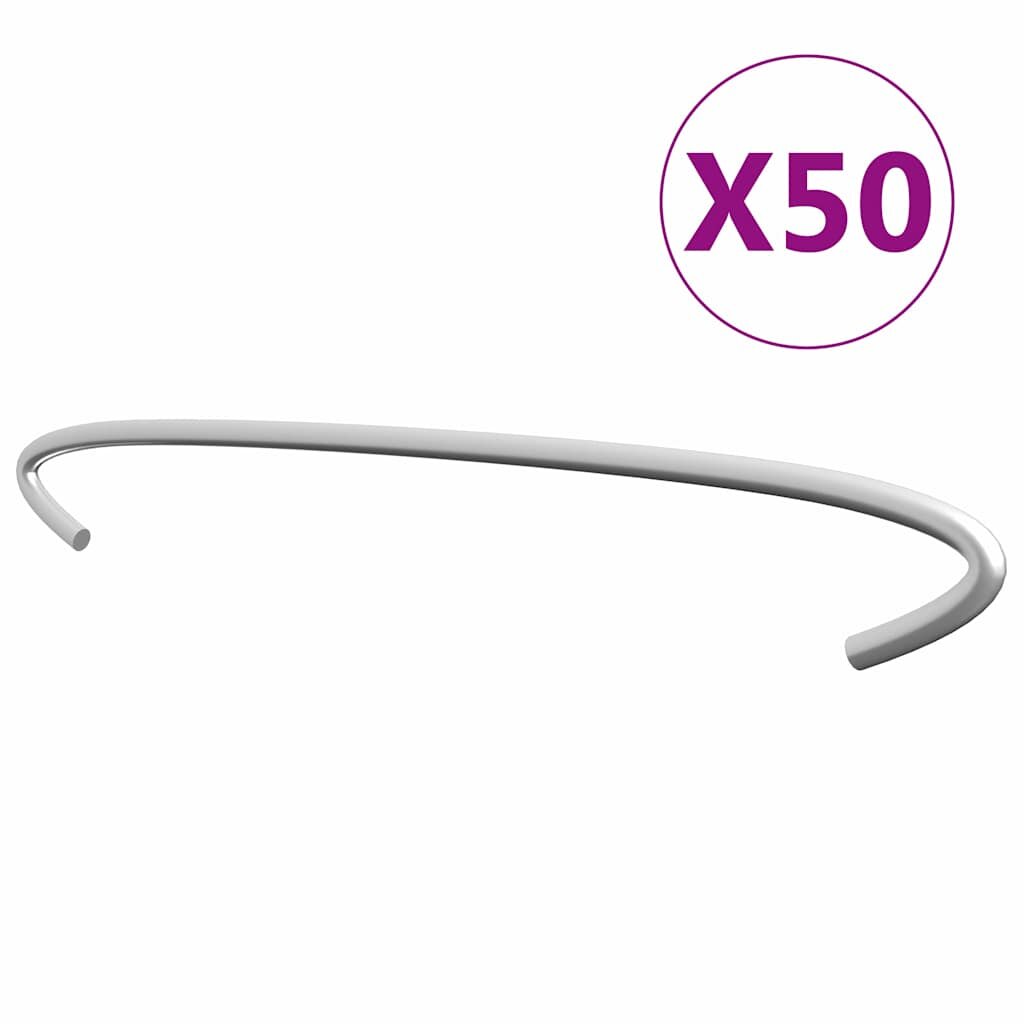 vidaXL Куки за габиони 50 бр поцинкована стомана 40 см