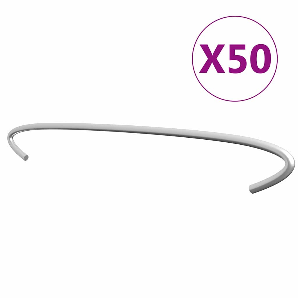 vidaXL Куки за габиони 50 бр поцинкована стомана 50 см