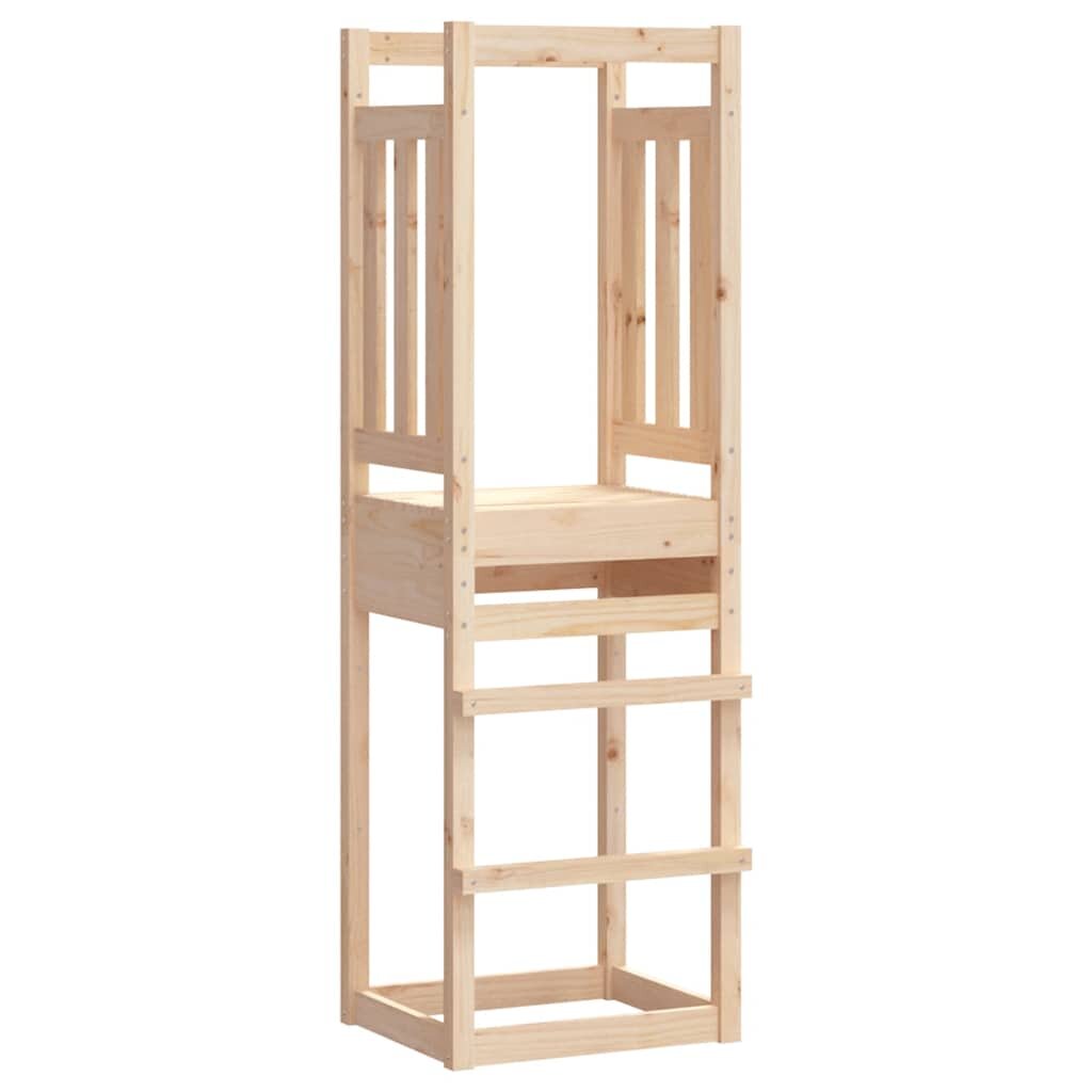vidaXL Кула за игра 53x465x169 см борово дърво масив