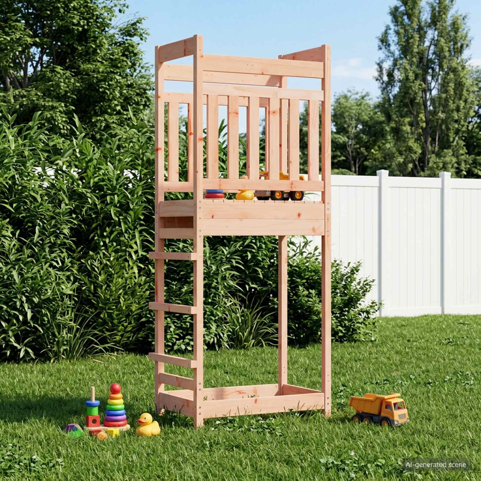 vidaXL Кула за игра на открито Натурално 85 x 53 x 207 см