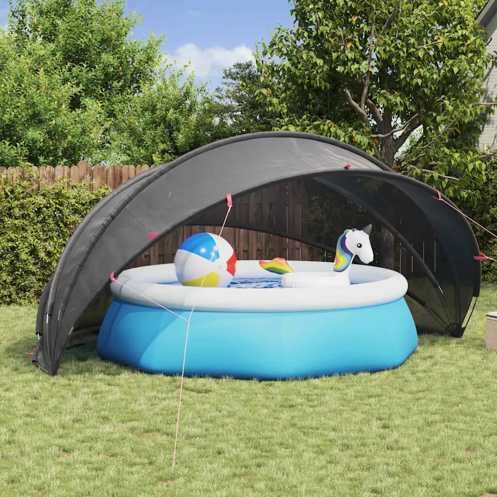 vidaXL Купол за басейн 500 x 500 x 236 cm 185T полиестер с PU покритие