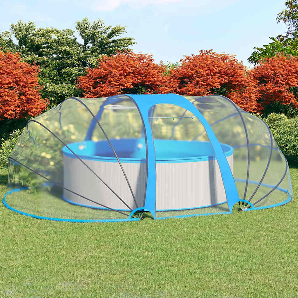 vidaXL Купол за басейн овален 530x410x210 см
