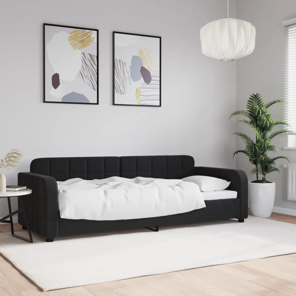 vidaXL Кушетка черна 80x200 см кадифе