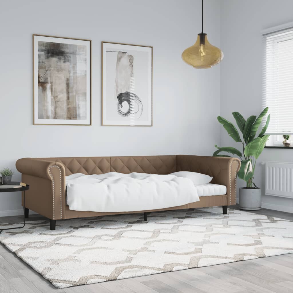 vidaXL Кушетка капучино 100x200 см изкуствена кожа