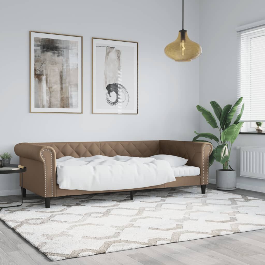 vidaXL Кушетка капучино 80x200 см изкуствена кожа