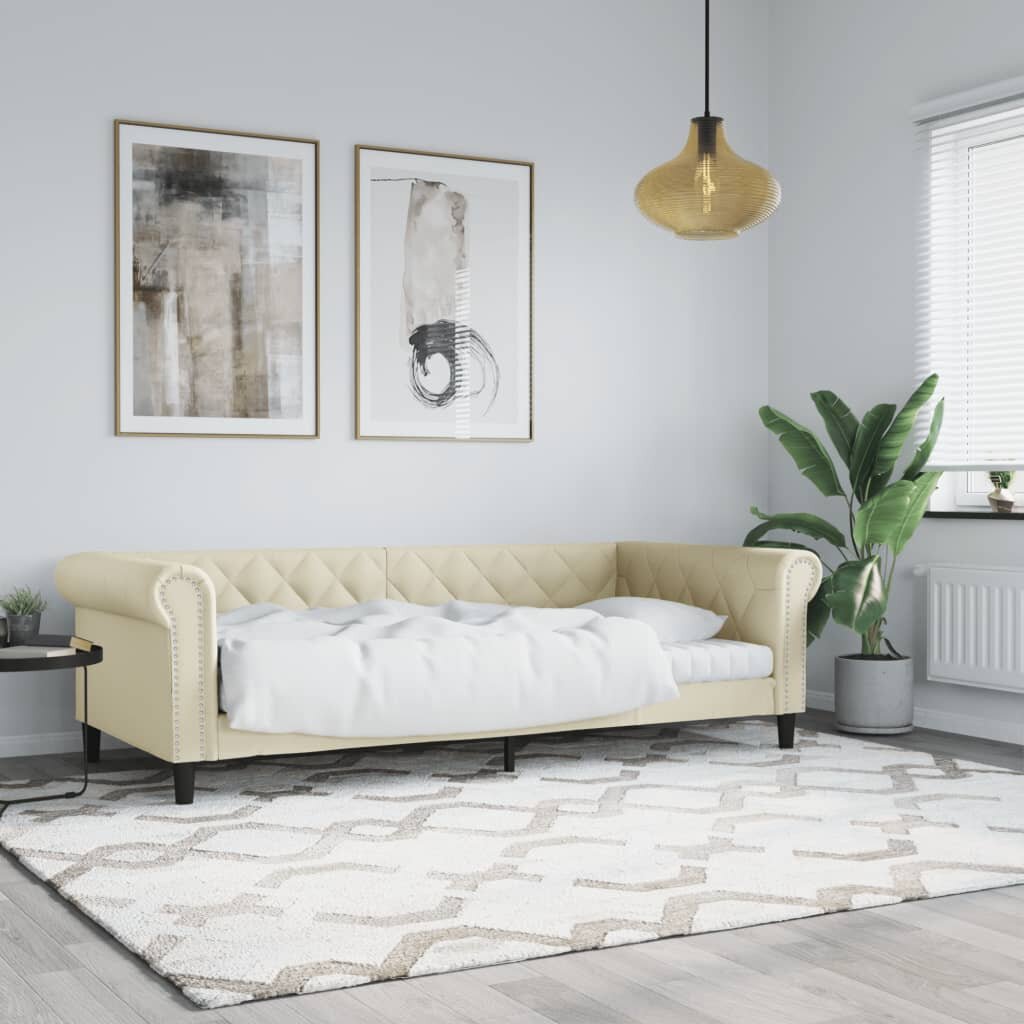 vidaXL Кушетка кремава 80x200 см изкуствена кожа