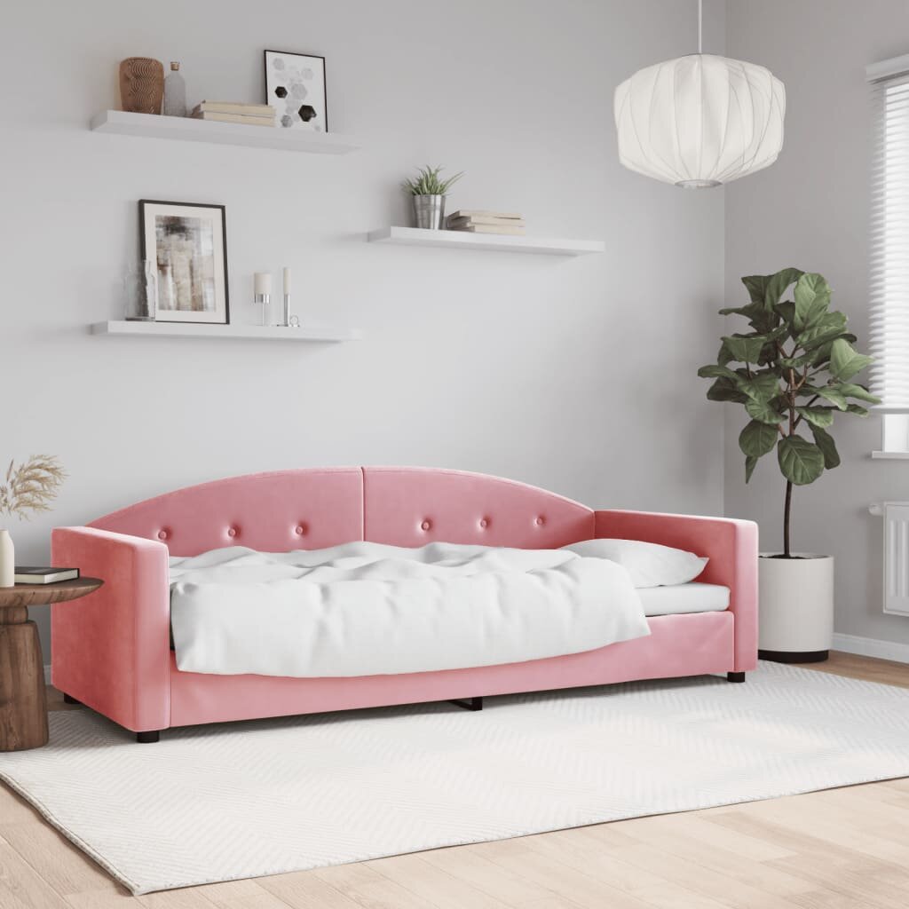vidaXL Кушетка розова 80x200 см кадифе