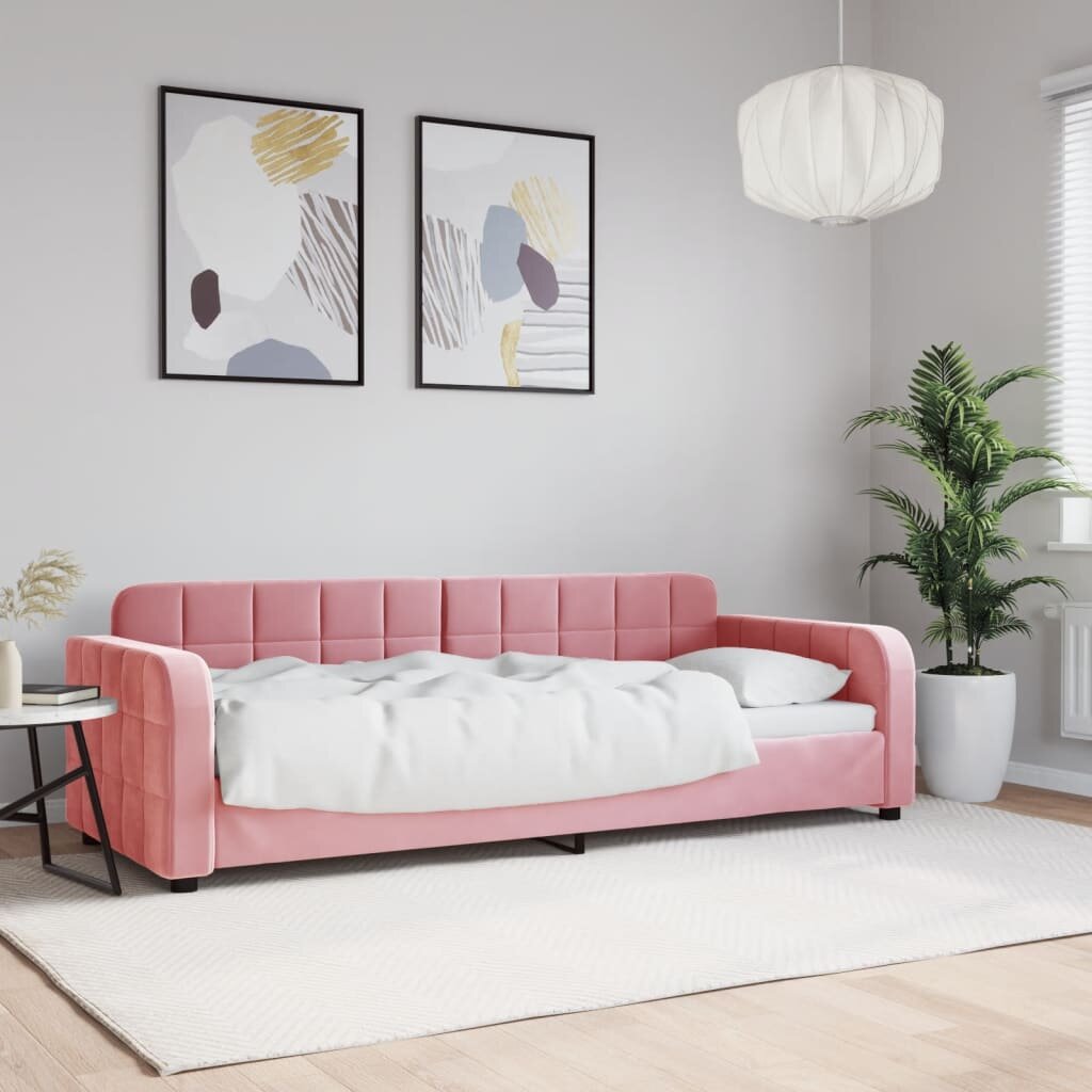 vidaXL Кушетка розова 80x200 см кадифе